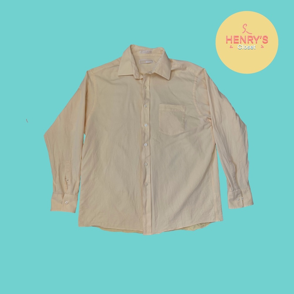 Michael Kors Men’s Yellow Button Down Shirt